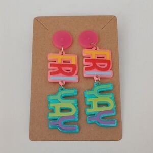 Colorful 'Fri-Yay' Earrings